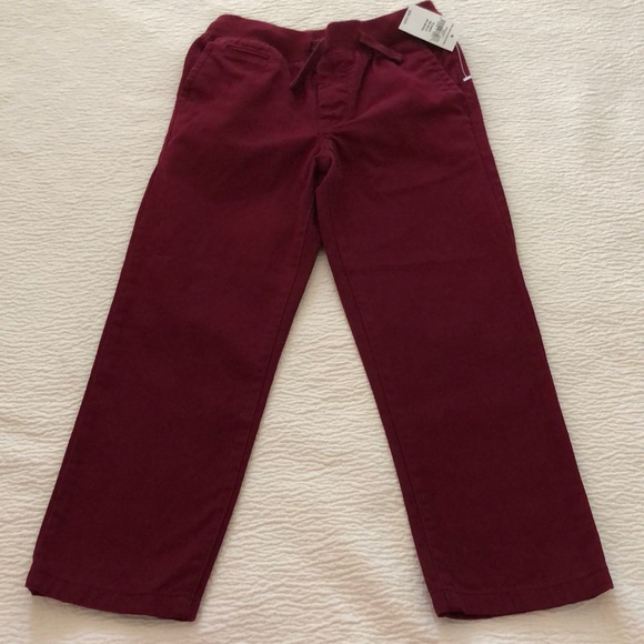 GAP Boys Burgundy Pull On Pants 5 - Picture 1 of 5